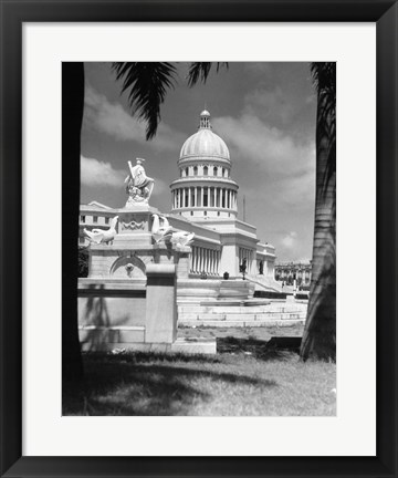 Framed Capitol Building Havana Cuba Print