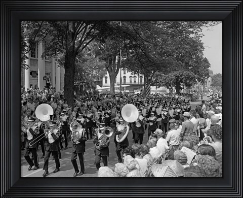 Framed Fourth Of July Main Street Parade With Marching Band Print