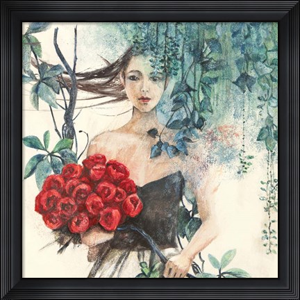 Framed Fairy of the Roses (detail) Print