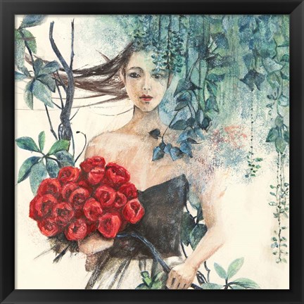 Framed Fairy of the Roses (detail) Print