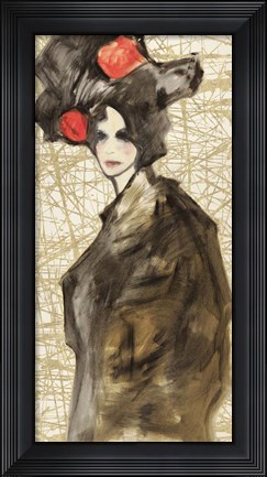 Framed Asian Deity Print