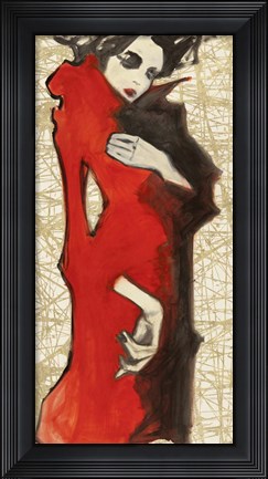 Framed Feminine Red Print