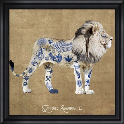 Framed Tattooed Savannah II Print