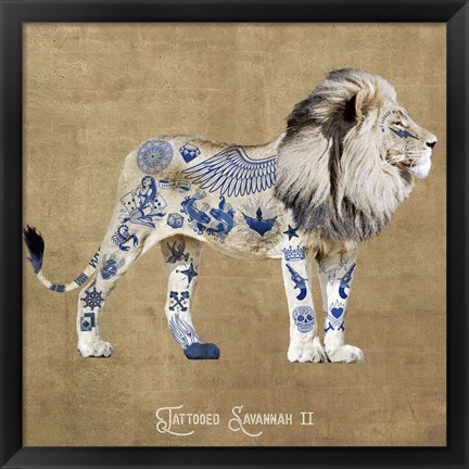 Framed Tattooed Savannah II Print