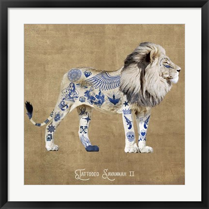 Framed Tattooed Savannah II Print