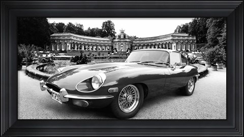Framed Vintage Sportscar in historical park Print