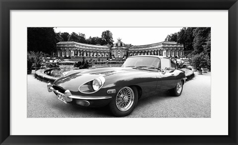 Framed Vintage Sportscar in historical park Print