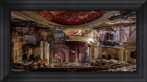 Framed Abandoned Theatre, New Jersey (detail I) Print