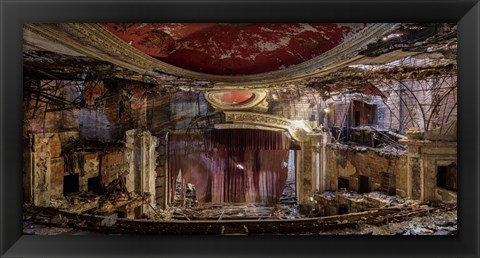 Framed Abandoned Theatre, New Jersey (detail I) Print