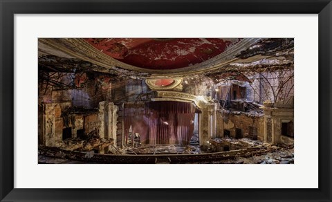 Framed Abandoned Theatre, New Jersey (detail I) Print