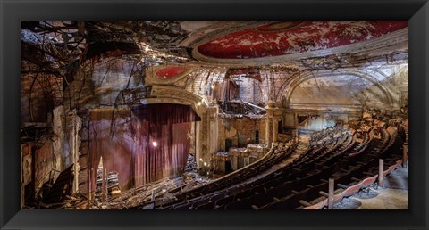 Framed Abandoned Theatre, New Jersey (detail II) Print