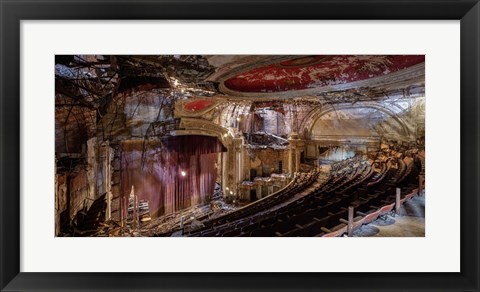 Framed Abandoned Theatre, New Jersey (detail II) Print