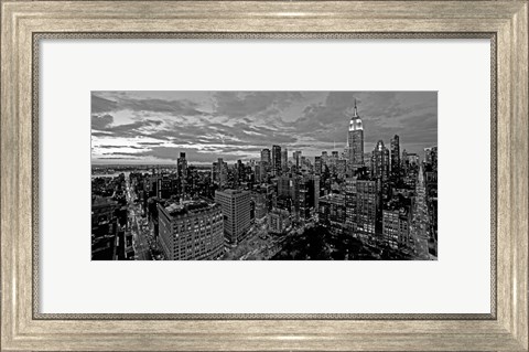 Framed Chelsea and Midtown Manhattan (BW detail) Print