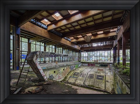 Framed Abandoned Resort Pool, Upstate NY Print