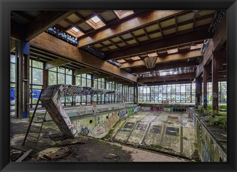 Framed Abandoned Resort Pool, Upstate NY Print