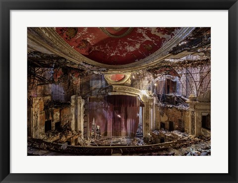 Framed Abandoned Theatre, New Jersey (I) Print