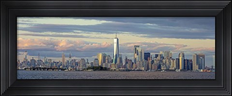 Framed Manhattan with Statue of Liberty and One WTC Print