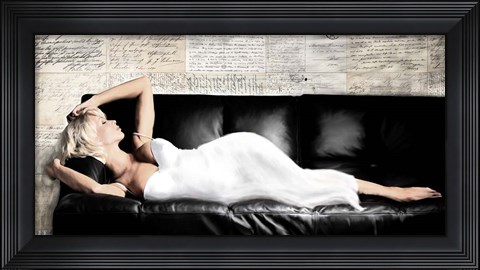 Framed Reclined Beauty I Print