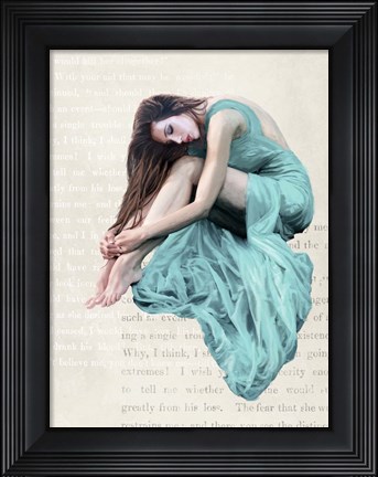 Framed Seated Beauty II Print