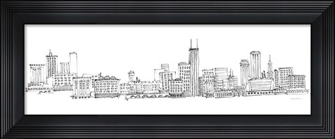 Framed Chicago Skyline Print