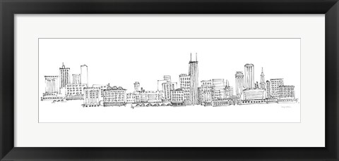 Framed Chicago Skyline Print