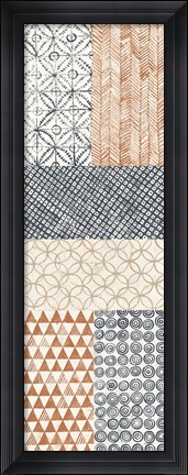 Framed Maki Tile Panel I Warm Print