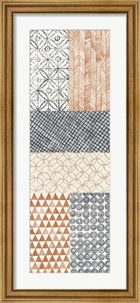 Framed Maki Tile Panel I Warm Print