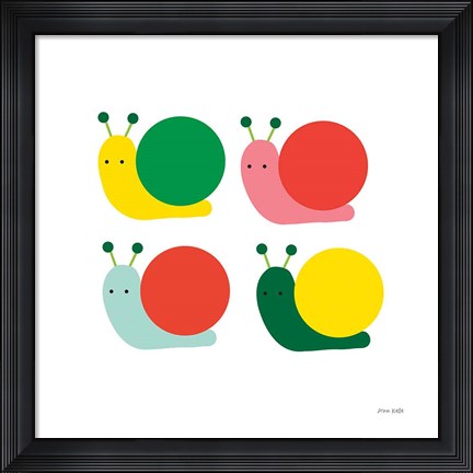 Framed Snails Four Print