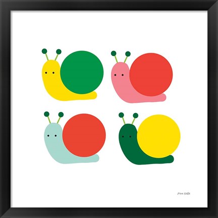 Framed Snails Four Print