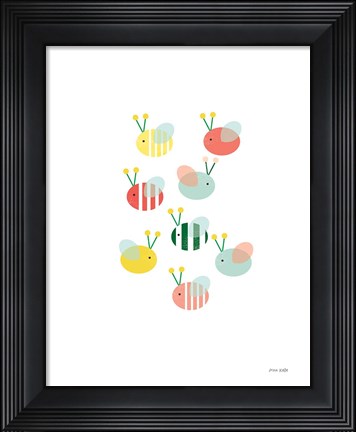 Framed Bumblebee Friends Print