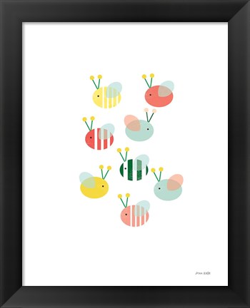 Framed Bumblebee Friends Print