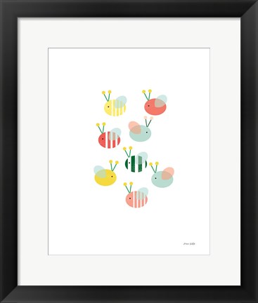 Framed Bumblebee Friends Print