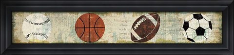 Framed Ball Four Panel Print