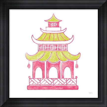 Framed Everyday Chinoiserie IV Pink Print