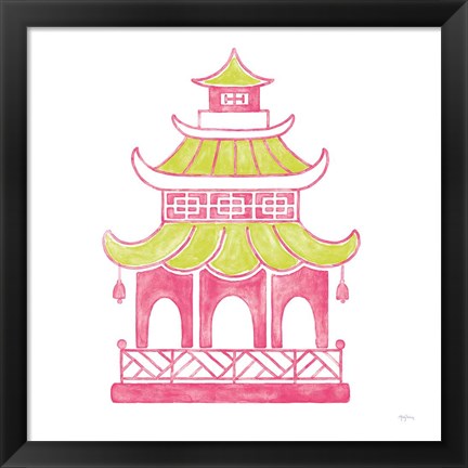 Framed Everyday Chinoiserie IV Pink Print