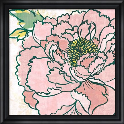 Framed Camilles Peony Pink Print