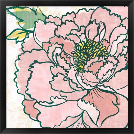 Framed Camilles Peony Pink Print