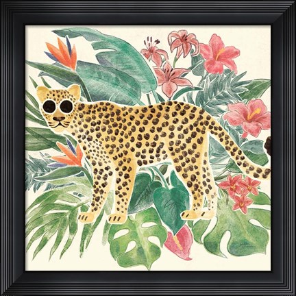 Framed Jungle Vibes Jaguar Print