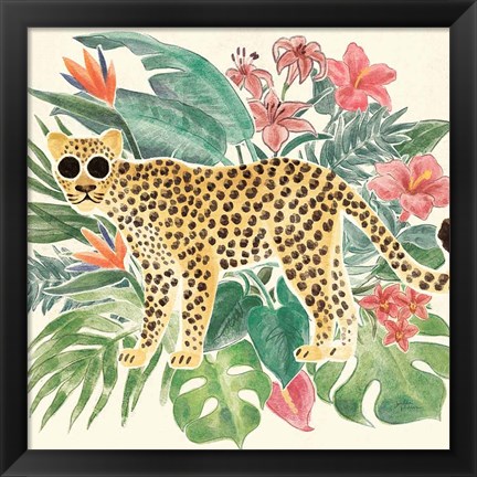 Framed Jungle Vibes Jaguar Print