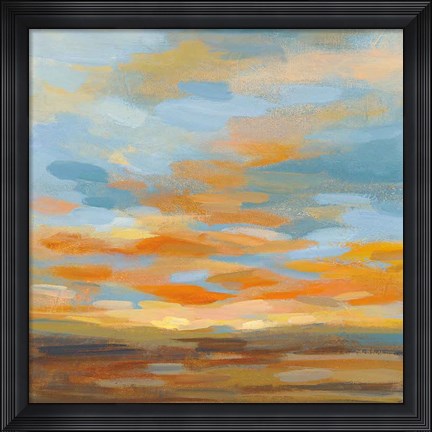 Framed High Desert Sky II Bright Blue Print