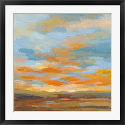 Framed High Desert Sky II Bright Blue Print