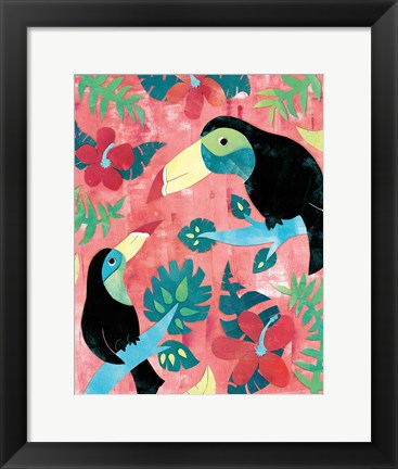 Framed Jungle Jive I Dark Print