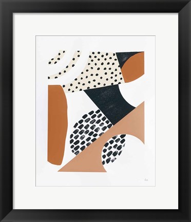 Framed Luminous Tumble II Warm Print