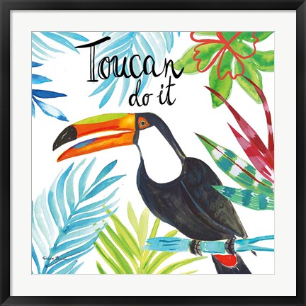 Framed Tropicana II Toucan Print