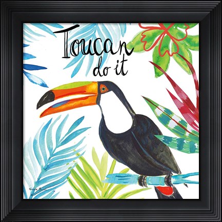 Framed Tropicana II Toucan Print