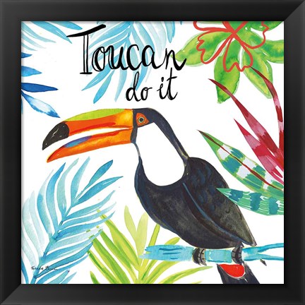 Framed Tropicana II Toucan Print