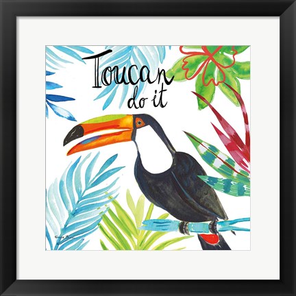 Framed Tropicana II Toucan Print