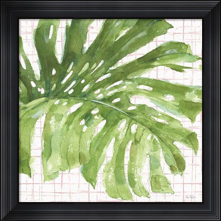 Framed Mixed Greens LXXIV on Pink Print