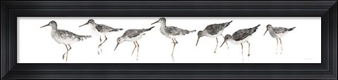 Framed Sandpipers Panel Gray Print
