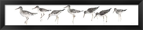 Framed Sandpipers Panel Gray Print